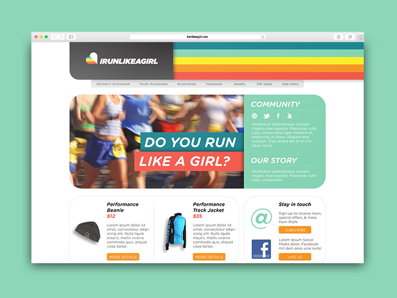 iRunLikeAGirl Homepage